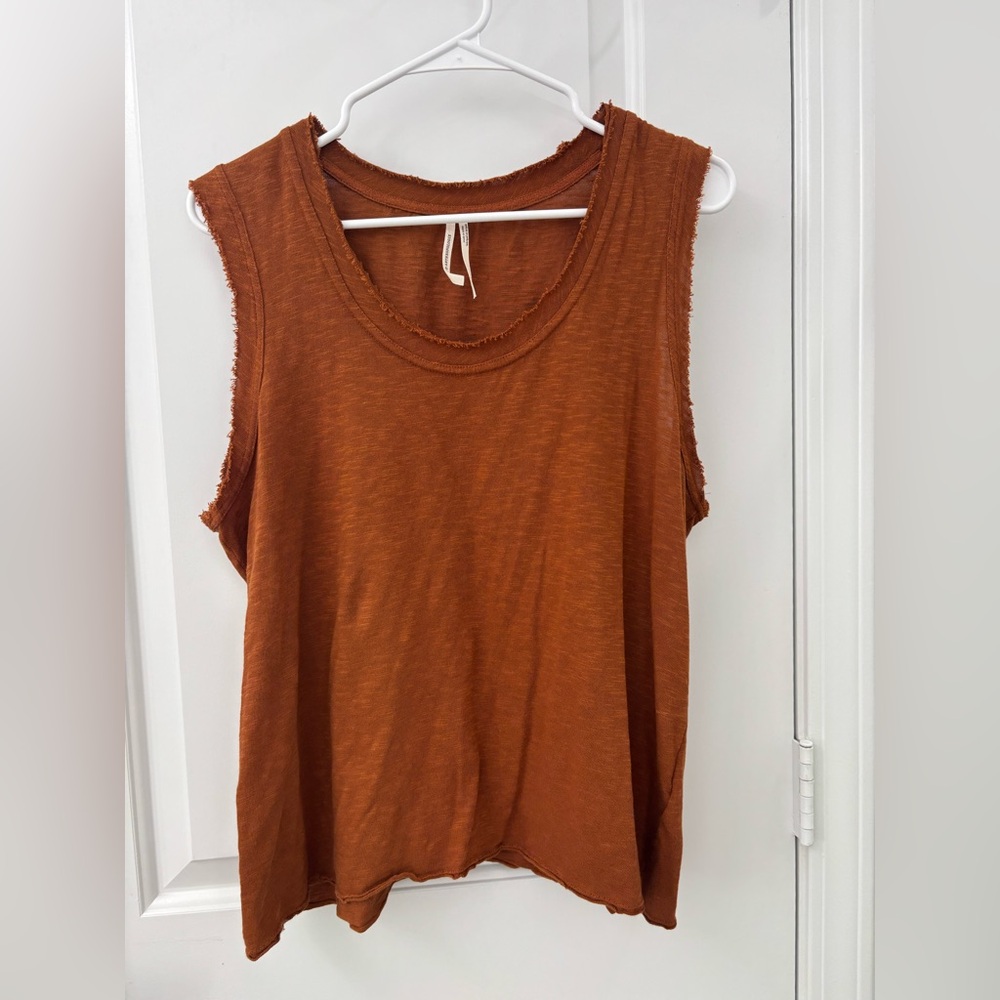 Anthropologie Rust Orange Sleeveless Tank Top